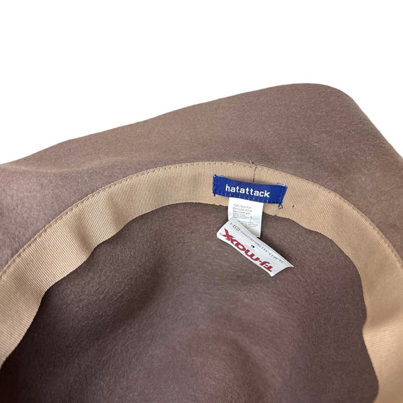 Hat Attack Floppy Felted Wool Hat Women Trim Detailing Brown Black Size OSFA - Picture 5 of 5